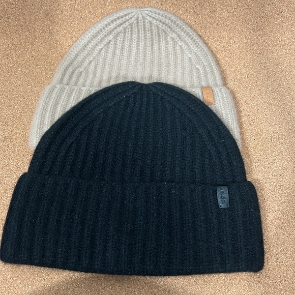 Vince Tan Cashmere Donegal Rib Cuffed Hat one size - Picture 10 of 11